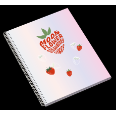 Spirálfüzet A/4 vonalas Moonflower Teen Strawberry, 80 l